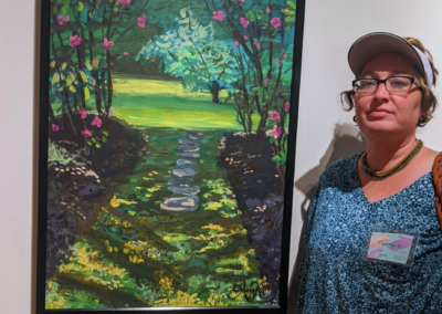 Artist with Painting