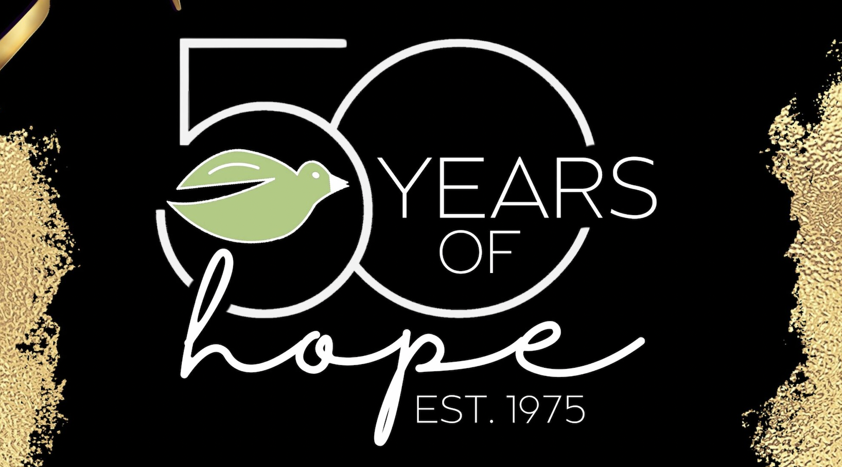 50 Years of Hope Logo in White